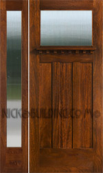craftsman exterior door with 1 sidelite Reeded Glass