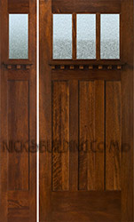 Craftsman style entry door AC601 Rain Glass