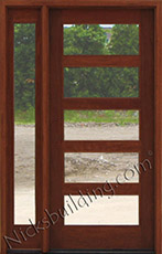 Exterior shaker door with clear glass AC 501