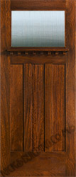 Craftsman Exterior Door AC401 Reeded Glass