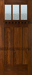 Craftsman Style Entry Door with Rain Glass