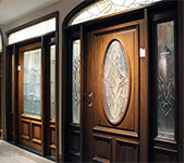 Exterior Door with Transoms