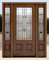 affrodable front doors Model 200 with Builder Patina Glass