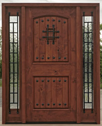 PFC-KNOTTY ALDER DOORS WITH FLEMISH GLASS