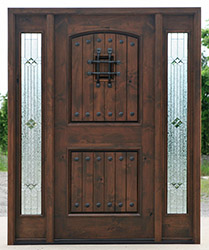 Doors with sidelights prefinished builder zinc glass
