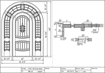 Custom mahogany arched doors