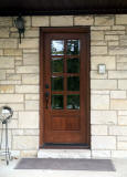 side door with 8 windows