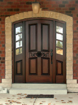 Arched Entry Door Custom Home
