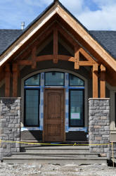 rustic wood door