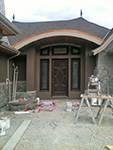 Entry wood door