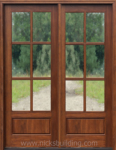 6-Lite 8'0 Patio Doors Seedy Glass