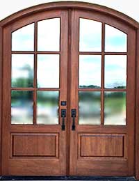 Whitehawk Double Door with Rain Glass