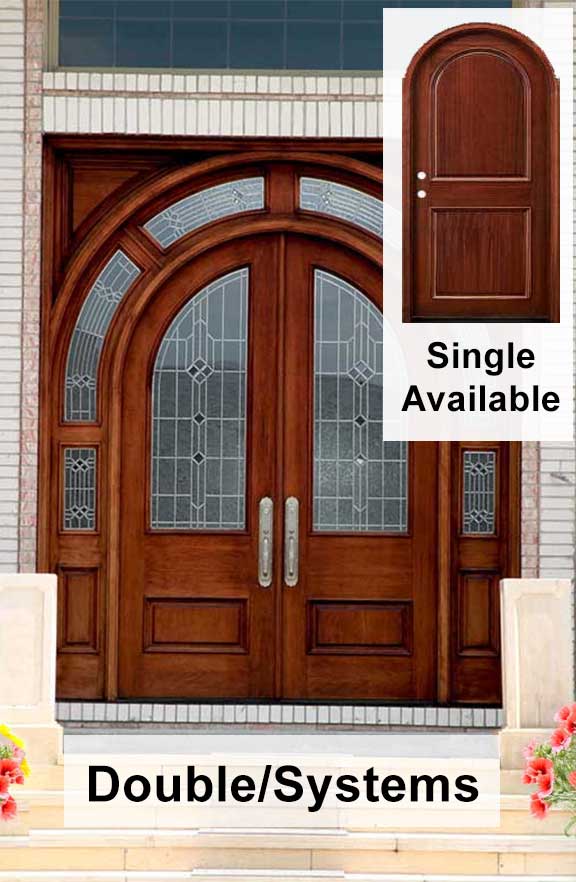 African Mahogany Arched Doors