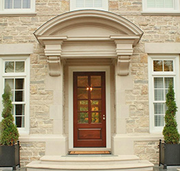 8 lite entry door in Mahogany