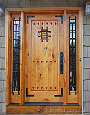 Knotty Alder Exterior Door in Natural Finish