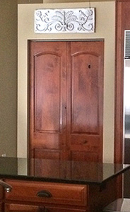 Knotty ALder Bifold Doors in Kitchen Pantry