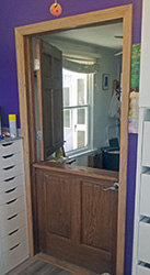 Dutch Doors with shelf using interior 6 panel Oak Door