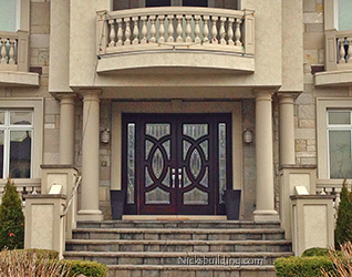 Olympus modern double doors custom glass