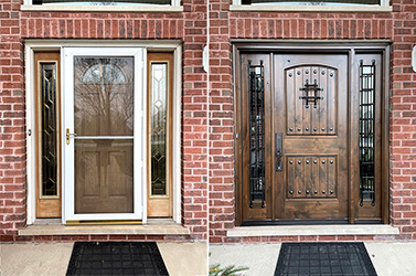 before and after door application