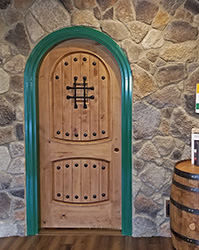 rustic round top doors