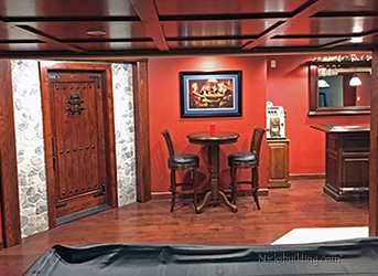 rustic wine cellar doors in knotty alder wood