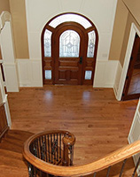 Arched Glass exterior doors inside