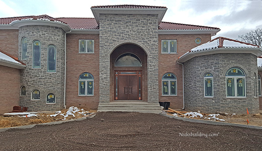 Copper Doors on Castle Home