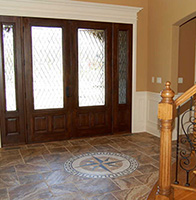Exterior double doors N250 with Chateau Glass