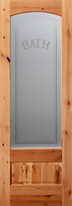 8-0 Etched Glass Bath Door
