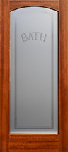 801 Mahogany Frosted Bath Glass