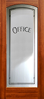 full lite etched glass interior door model 801 with moon