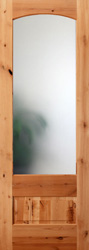 knotty alder 8'0" interior frosted glass doors