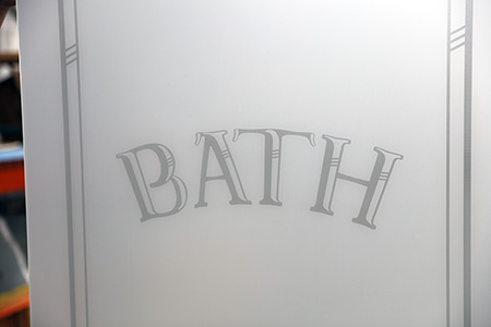 Etched Bath Glass