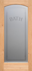 Bath Etched Glass Door
