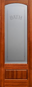 mahogany 801 Frosted Bath Glass