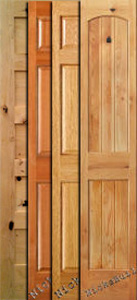 Bifold Doors - Mahogany, Knotty Alder and Oak