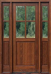 4 lite entry doors with sidelights clear glass
