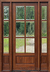 6 lite entry doors with sidelights clear beveled glass