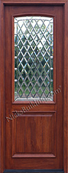 2 panel mahogany door with chateau glass