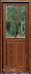 4 LITE MAHOGANY DOORS SEEDY GLASS