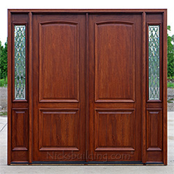 2 panel exterior double doors in 8' 0