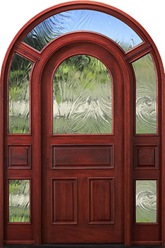 arch top door with surround baroque glass