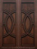 Olympus Mahogany Wood Doors with Beveled Glass