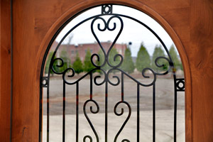 Clear Glass with Wrought Iron