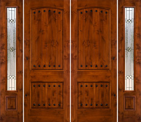 knotty lader double doors and sidelights