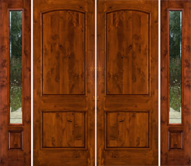 SW-66 double door with clear beveled glass sidelights