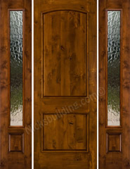 SW66 with 2 SW-100 Sidelights Flemish Glass