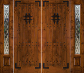 guard house double doors and sidelights