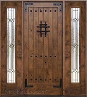 SW70 in 6' 8" with sw100 sidelights and Builder Glass