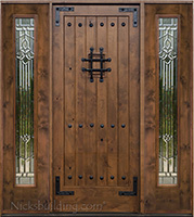 sw70 in 6' 8" with sw100 sidelights and Majestic Glass